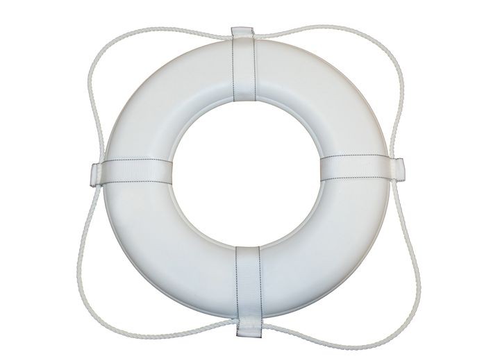 Taylor Made 567 24" White Polyethylene Shell Life Ring