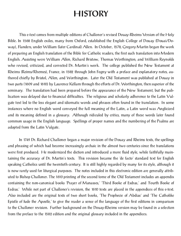 DOUAI DOUAY RHEIMS VERSION-CATHOLIC BIBLE STUDY-Apocrypha-73 Books-Searchable-CD