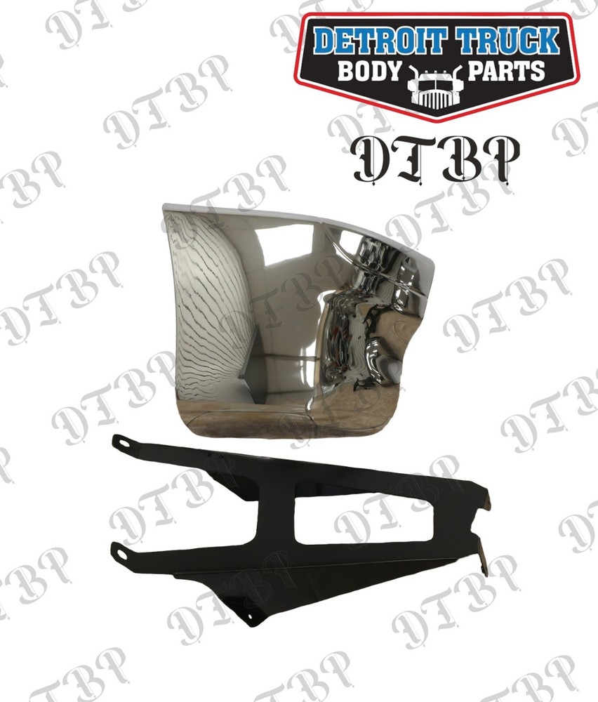 For Freightliner Columbia Side Bumper W/ Bracket Chrome Right Passanger Side