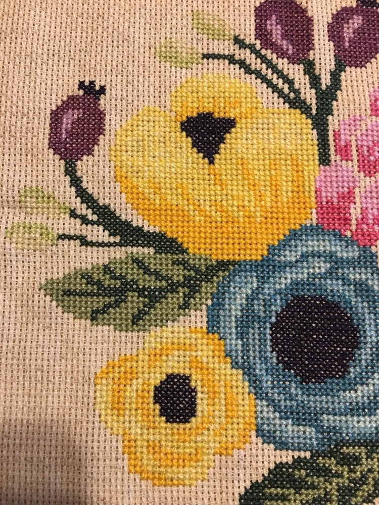 Finished Cross Stitch Flowers
