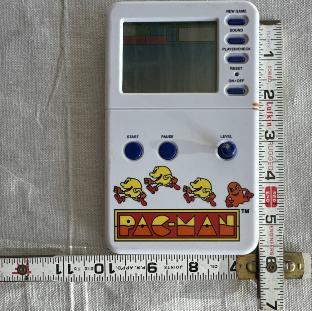 Pac-Man Handheld Electronic Game White 8A7 1980s