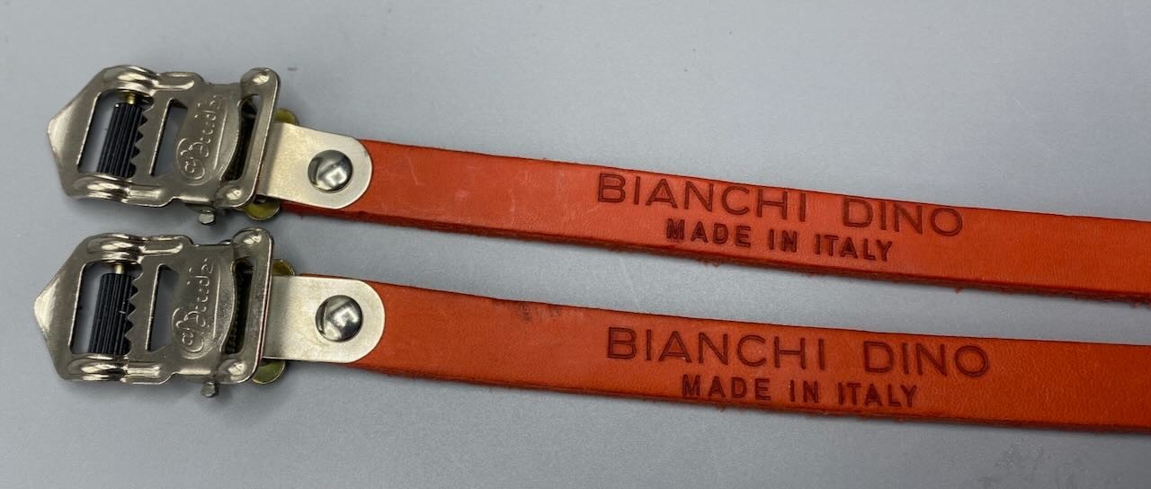 New ALFREDO BINDA Toe Straps One Pair Red