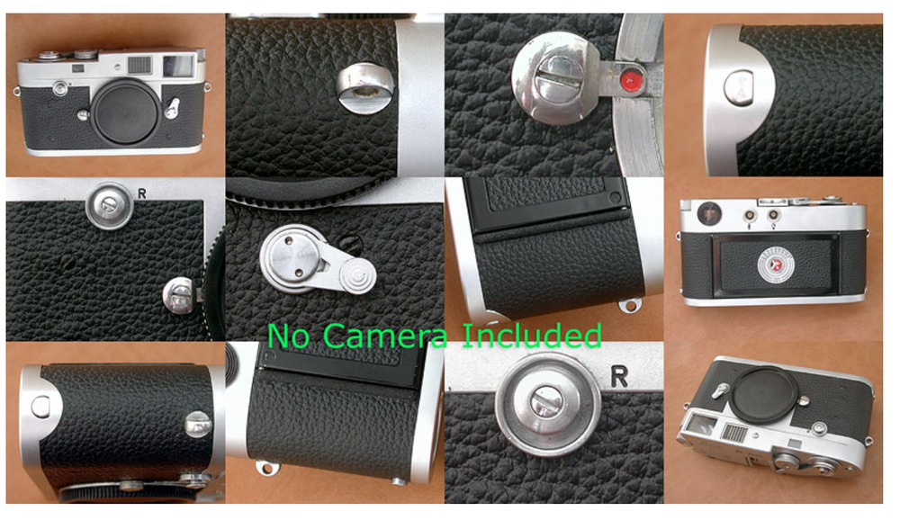Pre-cut Replacement Black Leather Seal Kit for Leica M2 without Self timer type