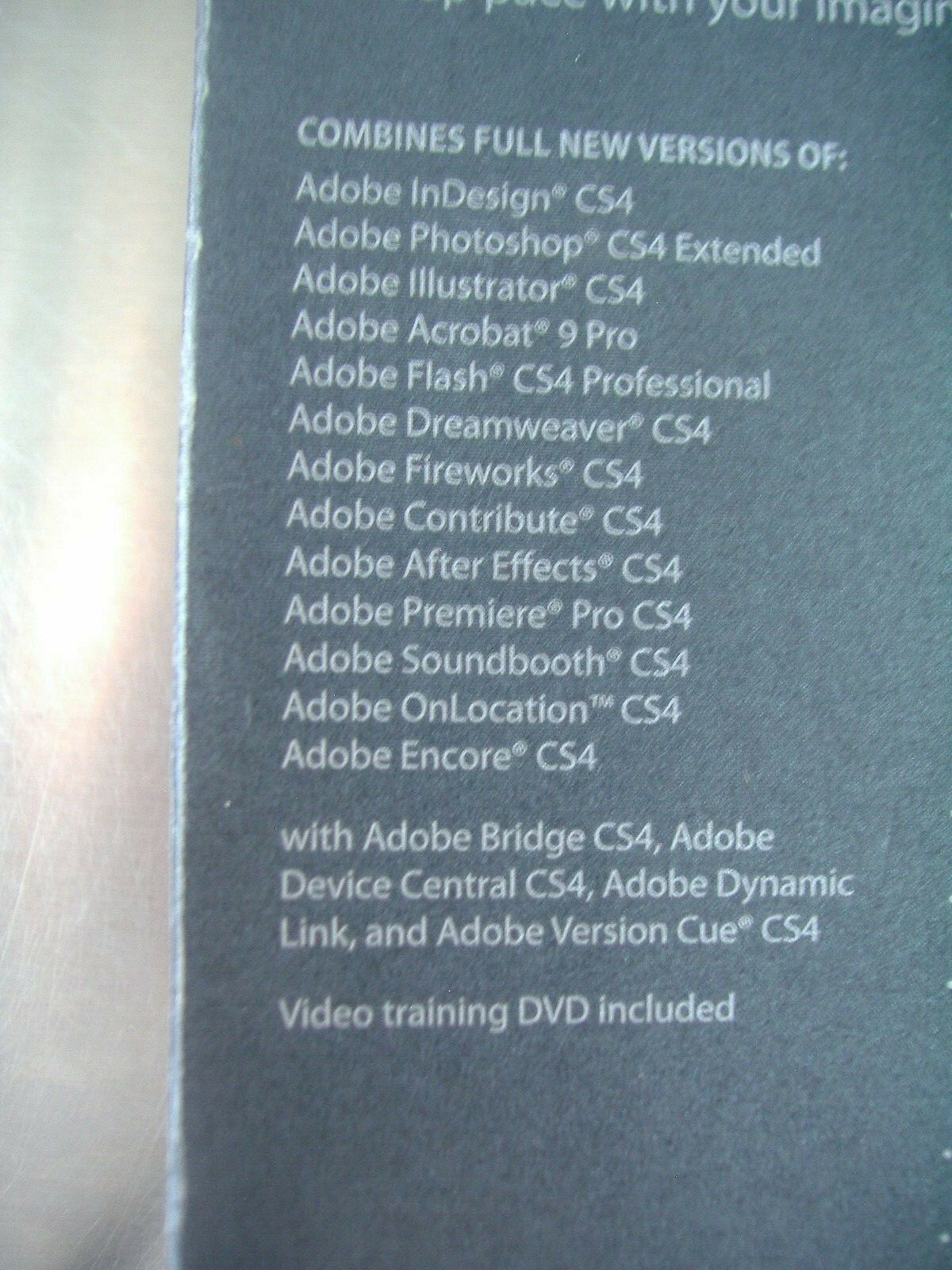Adobe Creative Suite 4 CS4 Master Collection For Windows Full Retail DVD Version