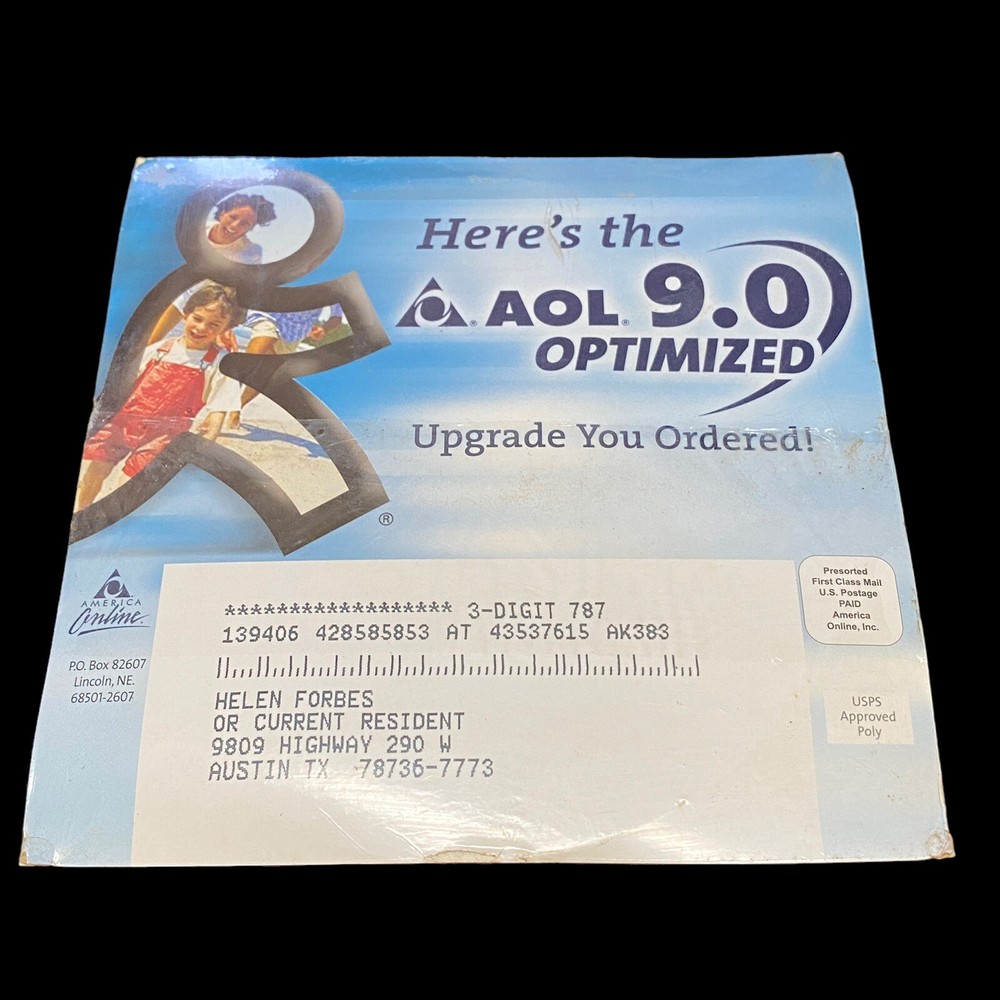 AOL 9.0 Optimized Here's The Upgrade You Ordered CD Computer Software Sealed