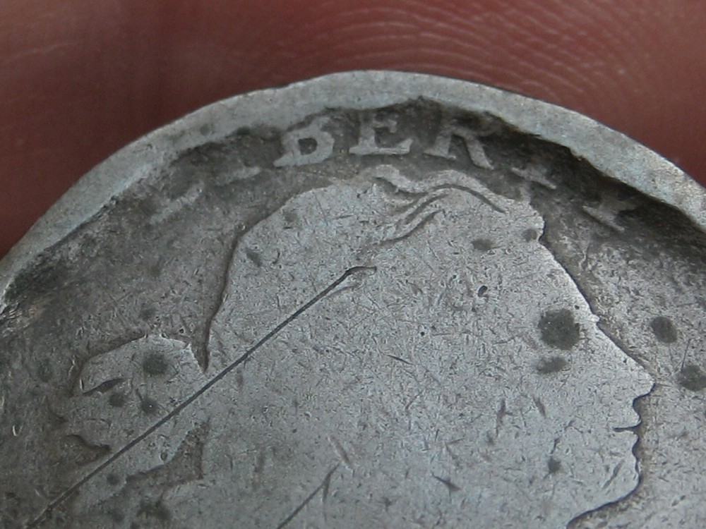1796 Draped Bust Large Cent Penny- Spooned
