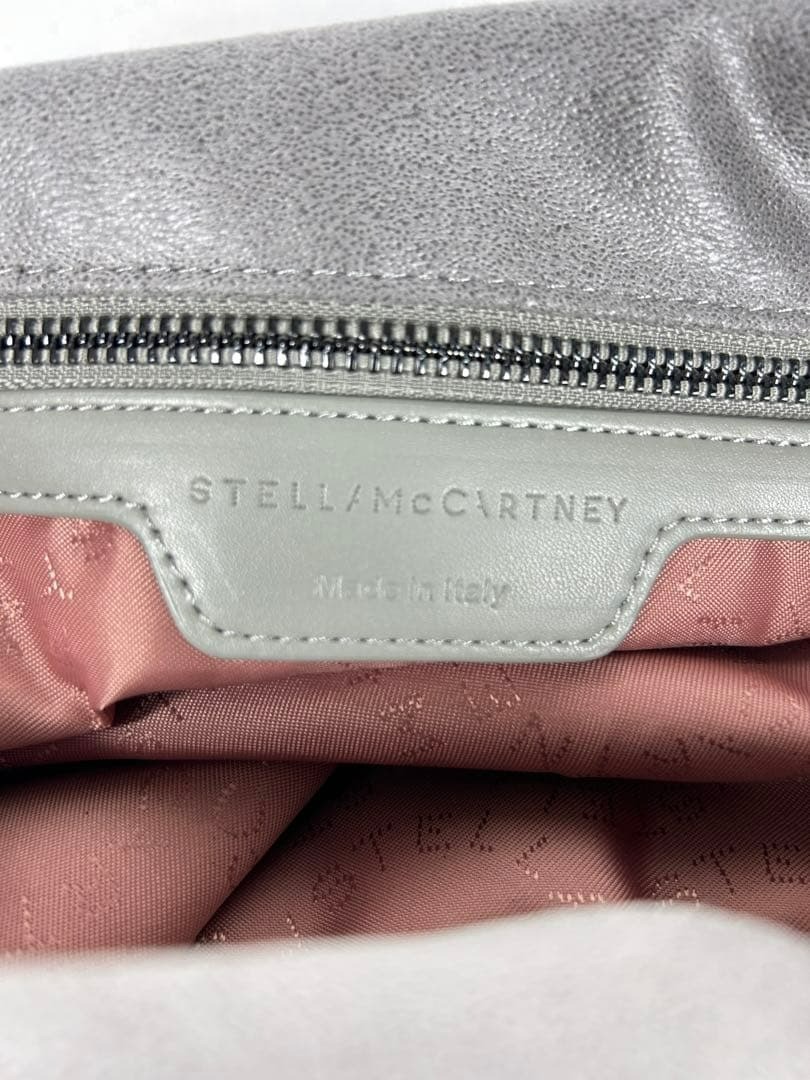 Stella Mccartney Falabella large Fold over Tote Gray Leather Shoulder bag 122611