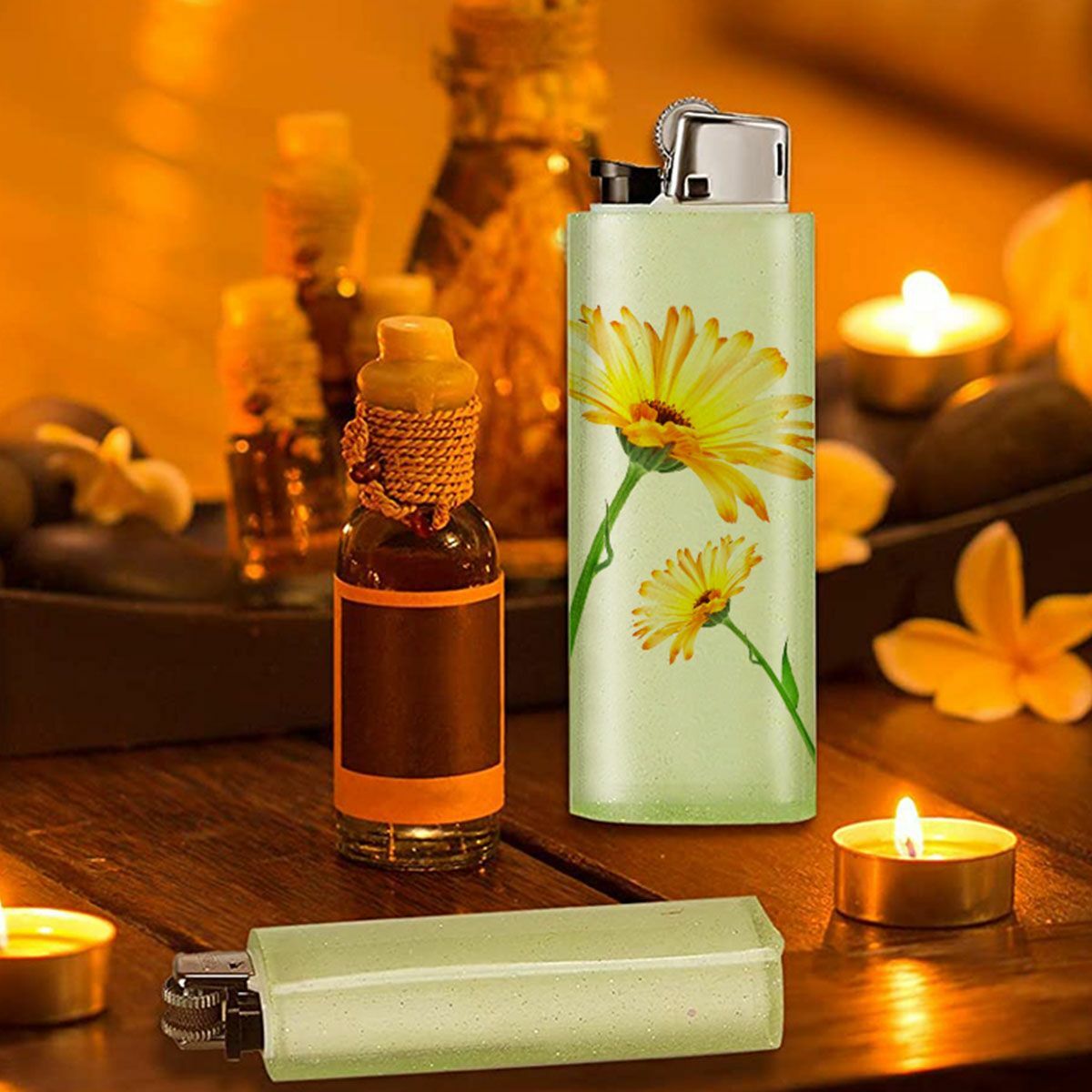 4pc Silicone Epoxy Resin Mold Lighter Cover Making Tool Mould Handmade DIY Craft