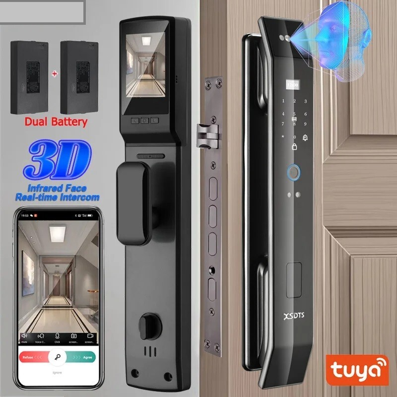 Tuya 3D Face Real-time Intercom Smart Door Lock Security Camera Intelligent New
