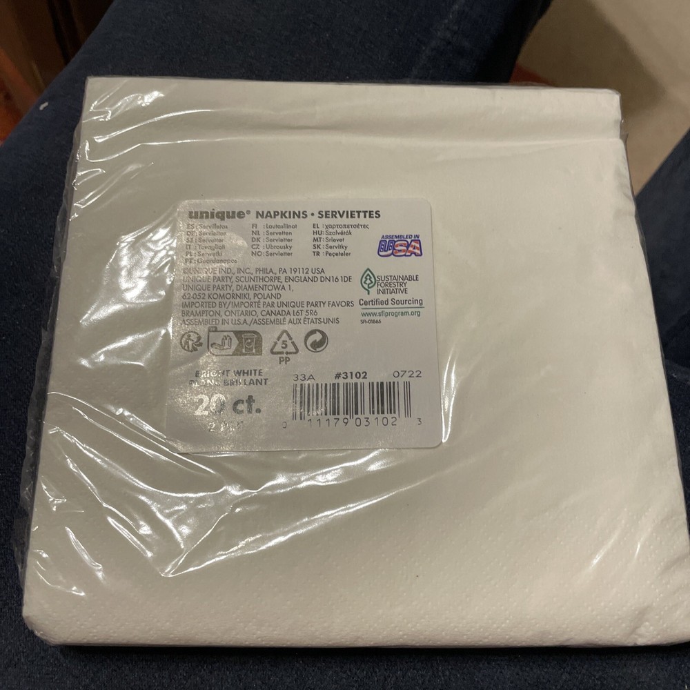 Unique plain white paper napkins