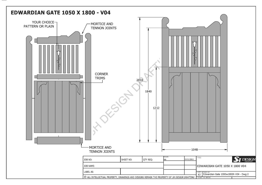 SINGLE & DOUBLE TIMBER GATE "BUILDING PLANS" - MANY SIZES - Make ur Own & Save $