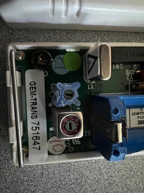 NAPCO SECURITY USED GEMINI TRANSMITTER WITH CASE LESS BATTERY