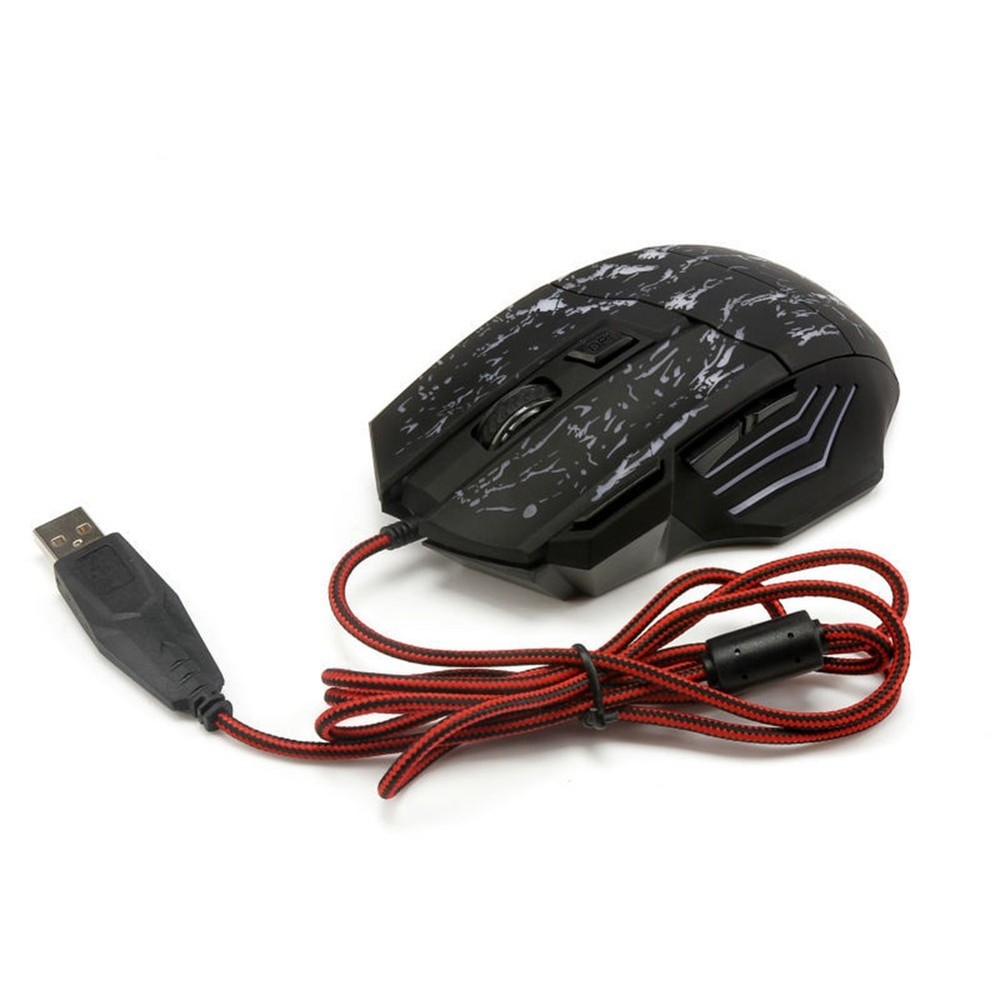 7 Button Wired Gaming Mouse USB Optical RGB LED DPI Adjustable Ergonomic