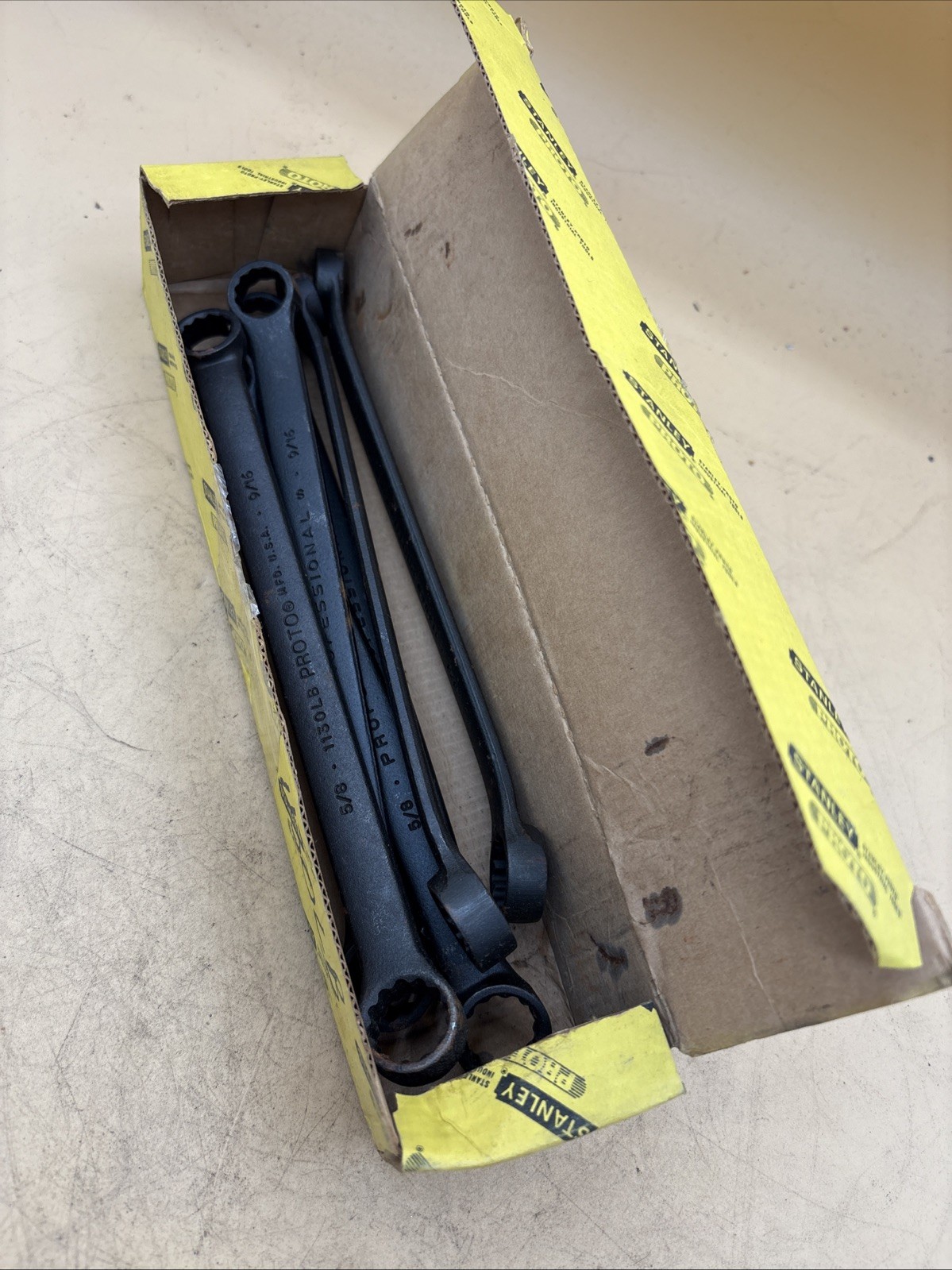 Stanley Proto 1130LB 9/16” X 5/8” Combo Wrench, Original Box, Set Of 6