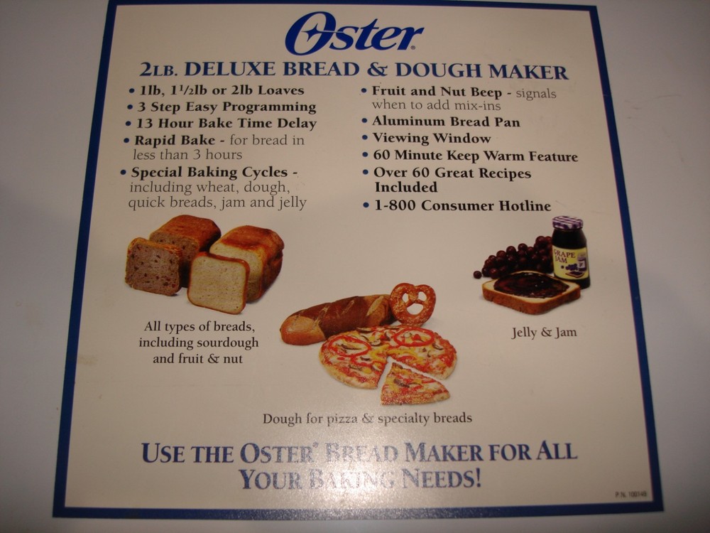MINT! OSTER BREAD MAKER MODEL 5843 SPOTLESS!!