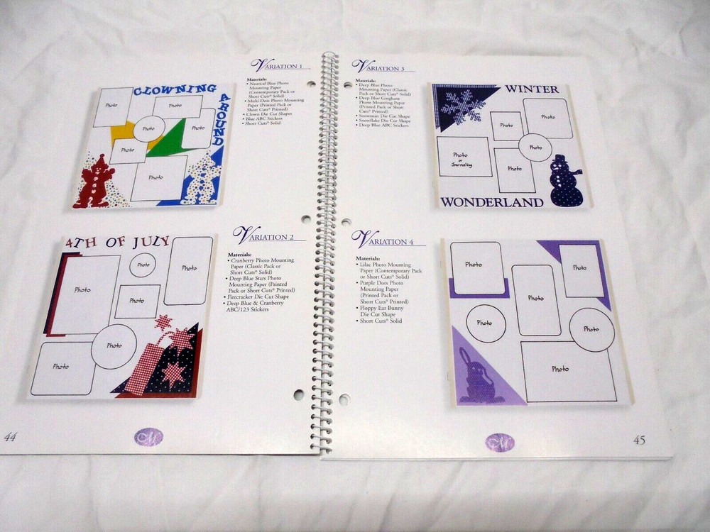 Creative Memories Fast Formulas Layout Scrapbook Book 1998 Crafts Template