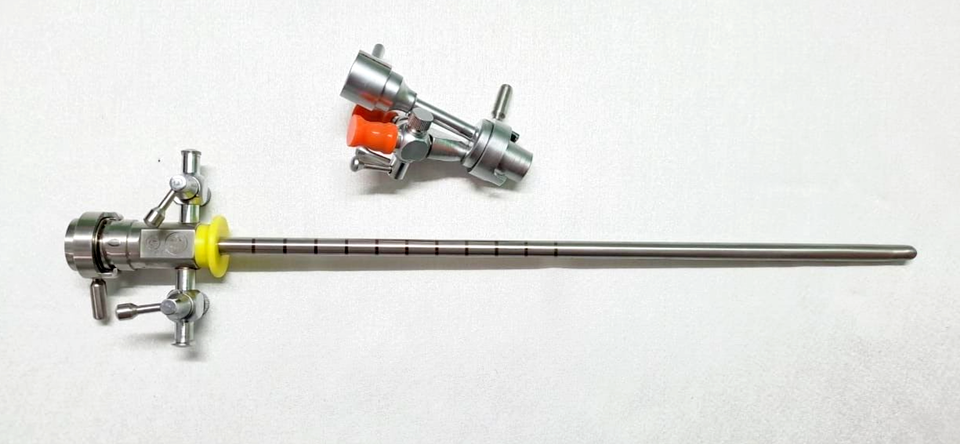 Laparoscopic Cystoscopy Sheath 17FR With Double Channel Bridge SS Instruments