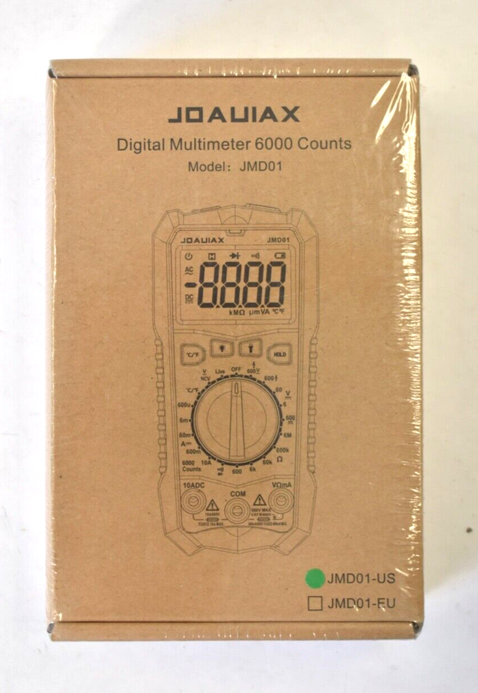 Joauiax Digital Multimeter 6000 Counts AC/DC Voltage Current Tester JMD01