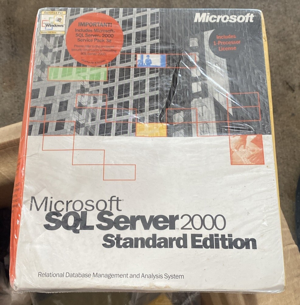Microsoft SQL Server 2000 Standard Edition - Factory Sealed Free Shipping!!