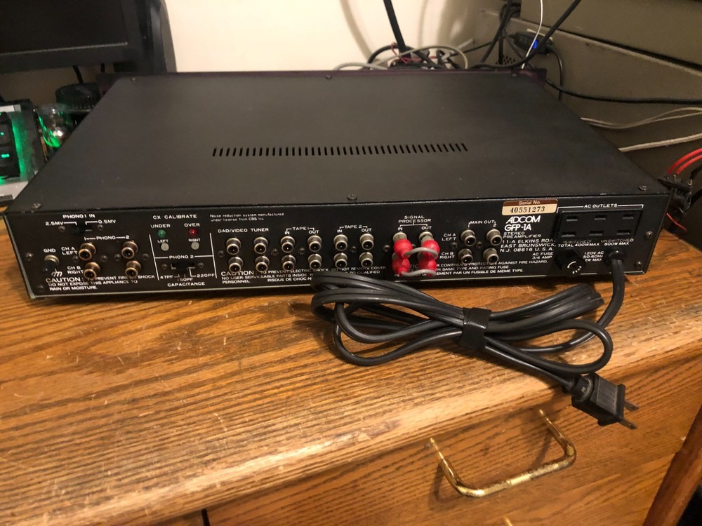 Working Vintage ADCOM GFP-1A Stereo Preamplifier w/ 2x Phono Input