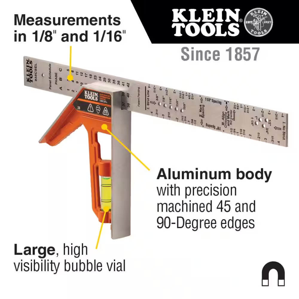 Klein Tools 12 in Electrician S Combination Square