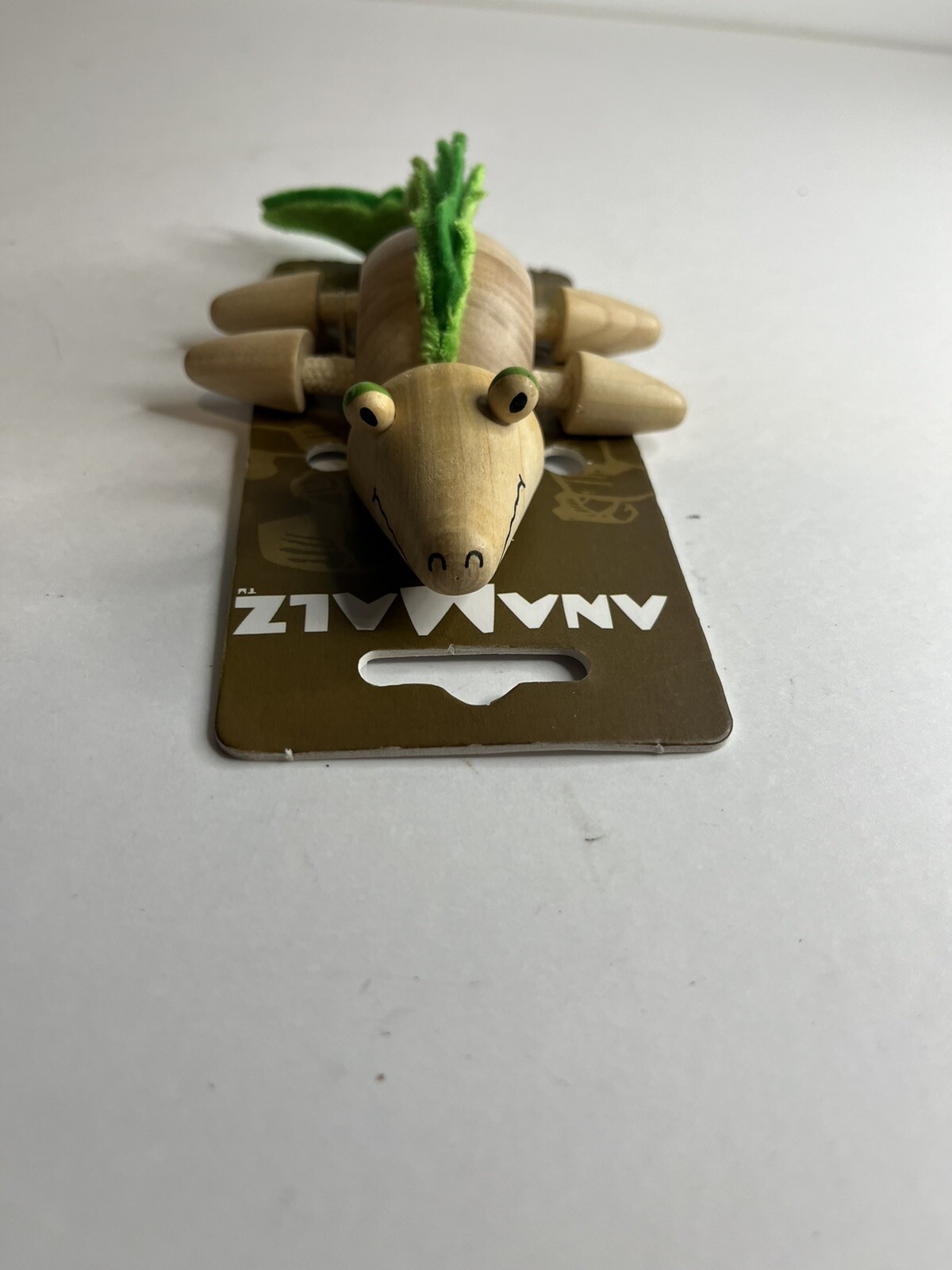 3 NEW ANAMALZ , Handmade, Wooden Poseable Animals. Donkey, Crocodile, Lion!