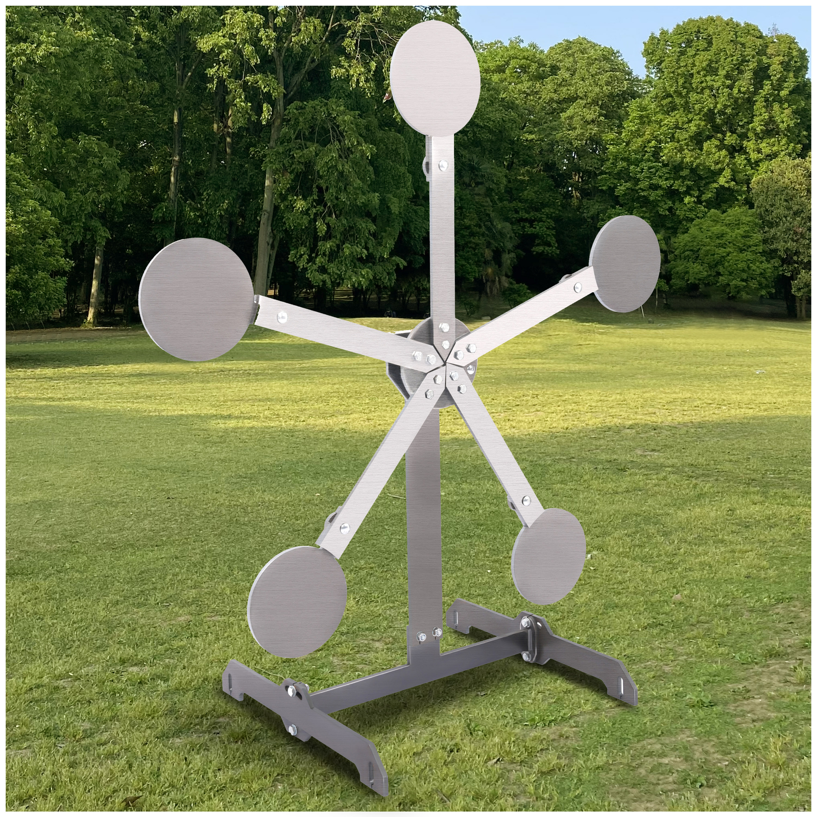 Portable Metal Reactive Steel Shooting Target - 8in Paddles “No Weld”