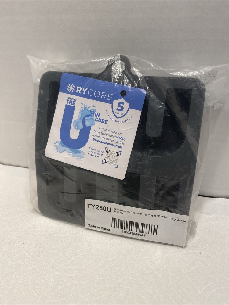 RYCORE U Shape 2" Ice Cube Mold for Cocktails