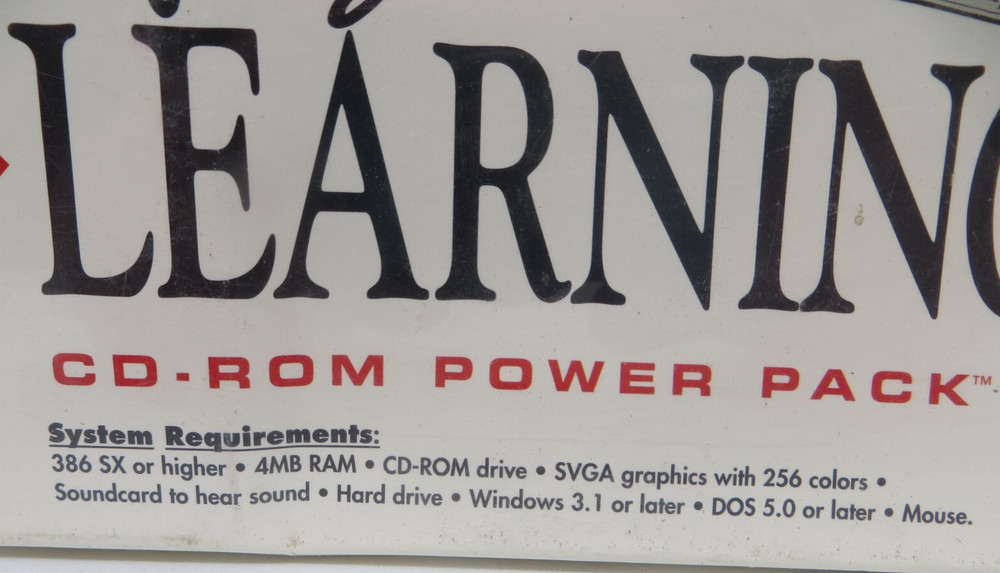 SOFTKEY LEARNING CD-ROM POWER PACK (CD-ROM, 1995) New Sealed Computer Programs