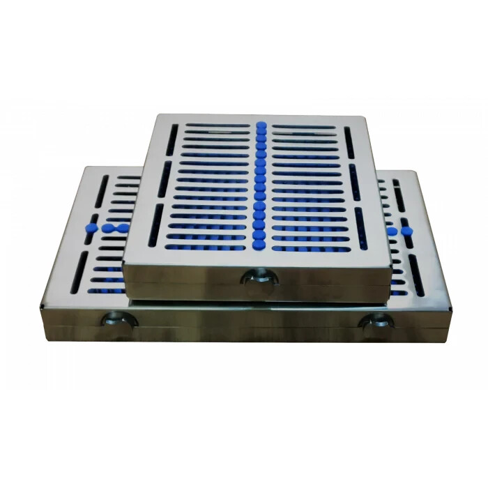 Sterilization Cassette for 20 Instruments With Spikey Mat Silicone