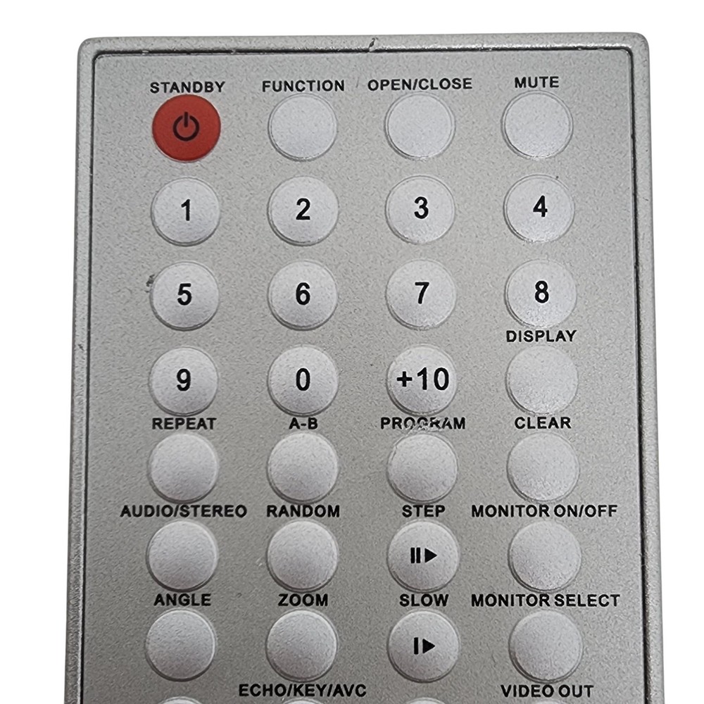 The Singing Machine RC-1001 Karaoke DVD Remote Control Replacement Silver OEM