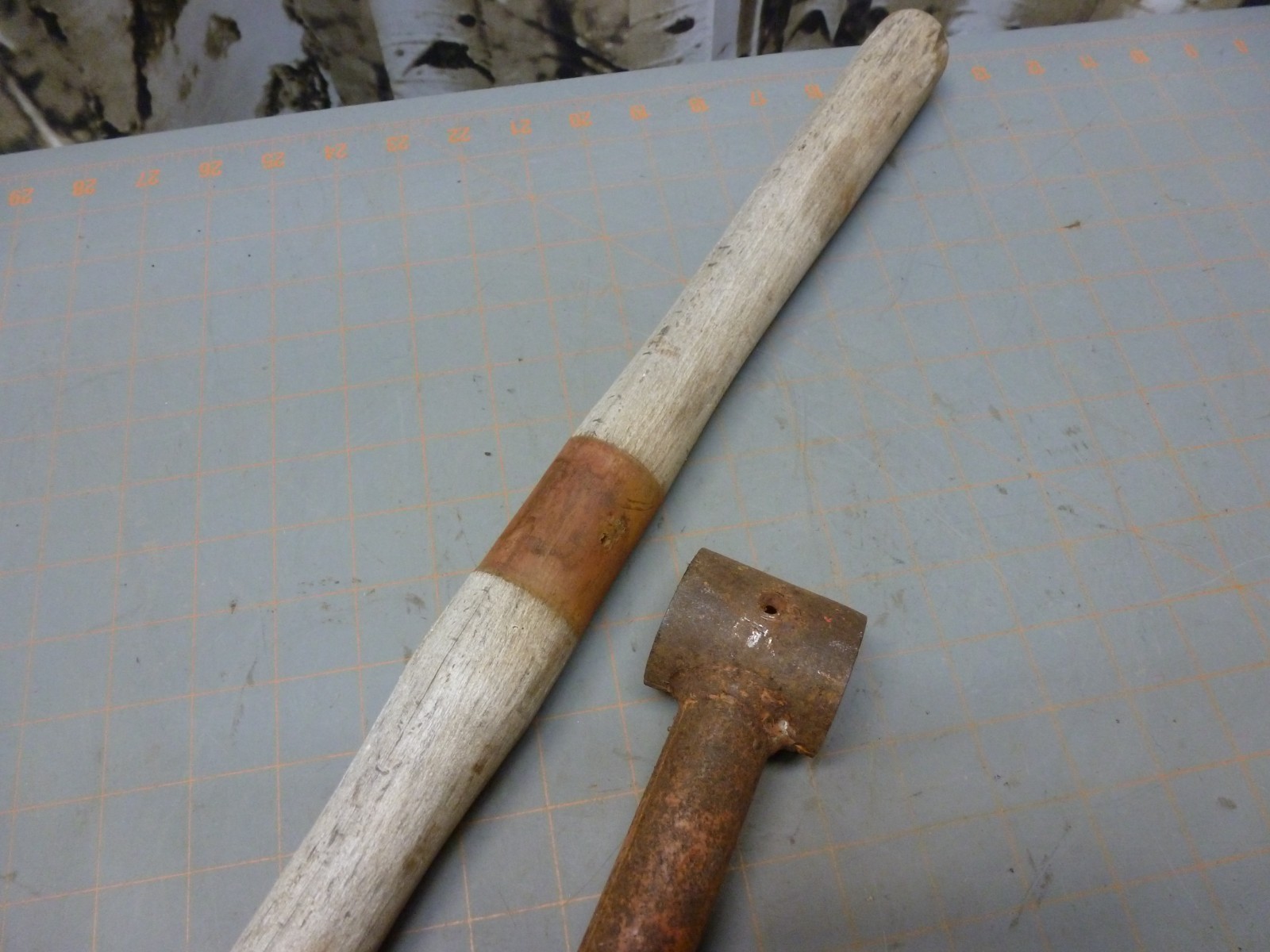 Vintage Seymour 6-Inch Post Hole Digger Auger with Wood Handle