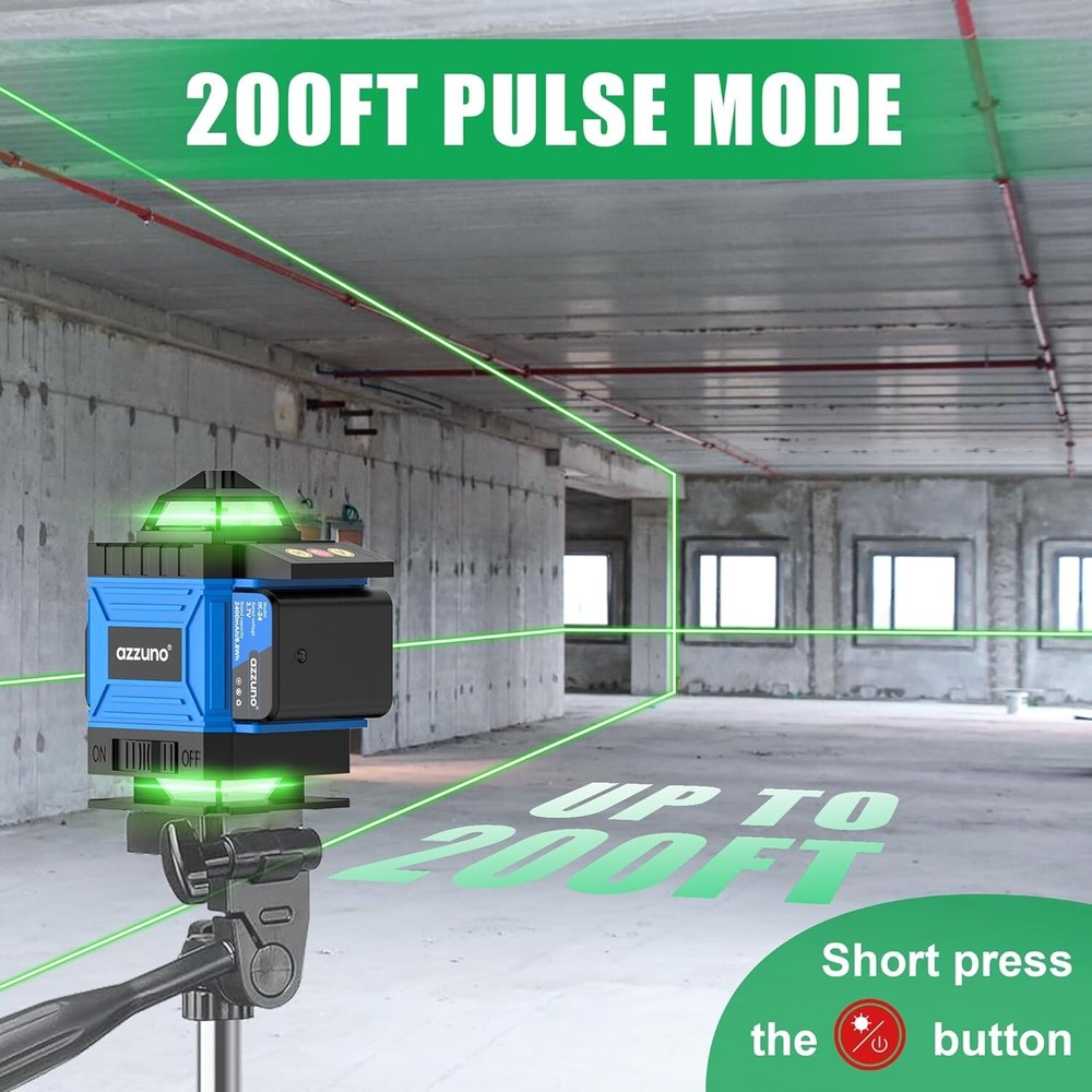16 Lines Laser Level 4x360 Degree Laser Level Rechargeable Battery for Construct