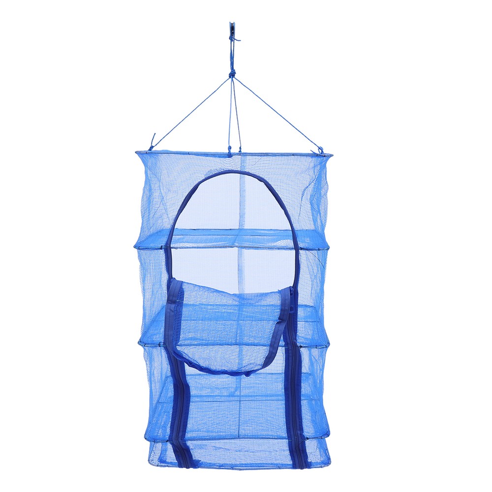 Foldable 4 Layers Drying Net Hanging Vegetable Fish Dishes Mesh Dryer Rack