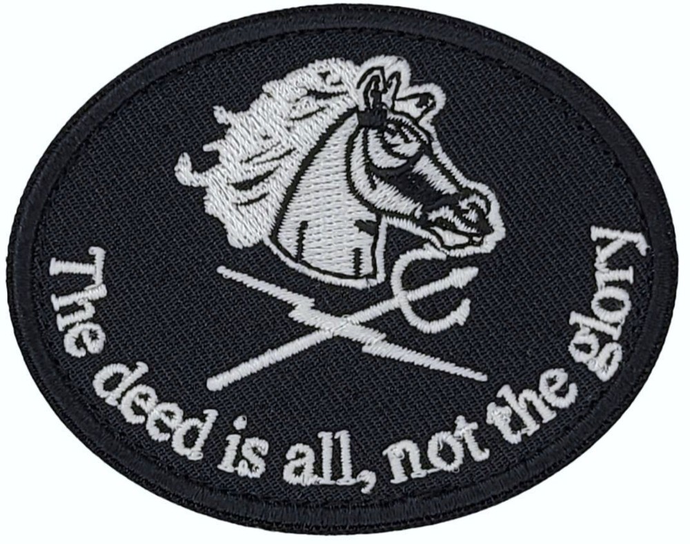 NSWDG BLACK SQUADRON SEAL TEAM 6 DEVGRU PATCH | 2PC HOOK BACKING 3"x3"