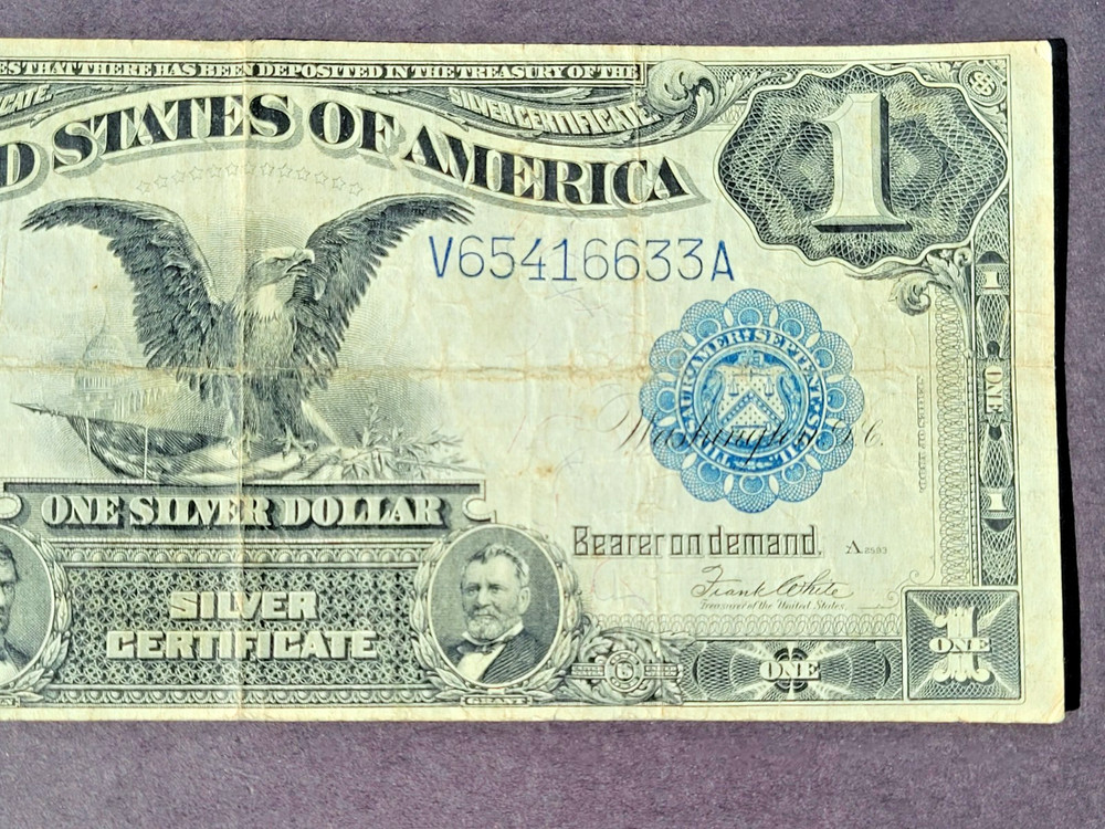 1899 $1 Silver Certificate Dollar **Rare** Black Eagle Large Size Note