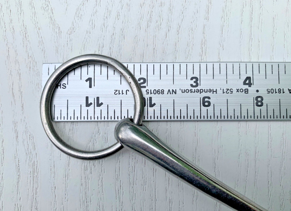 Loose Ring Bradoon Snaffle Bit, Size: 5 3/4" Mouth, Thin Diameter, Small Ring