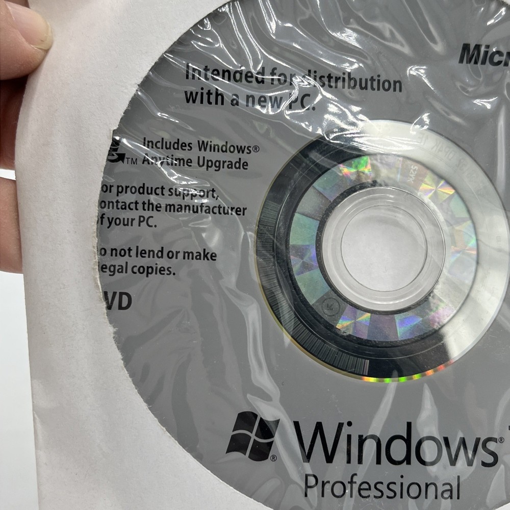Microsoft Windows 7 Professional w/SP1 64 Bit DVD 2011 Refurbished PC *With KEY*