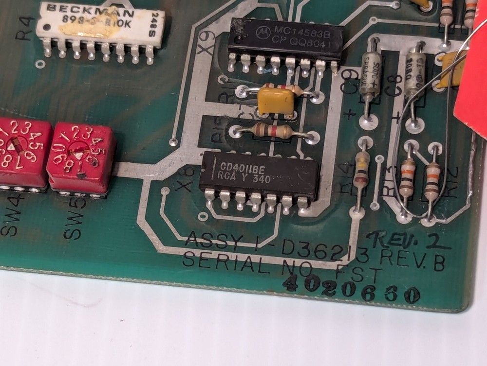 Rockwell-Goss I-D36213 sequence timer board, not fully functional