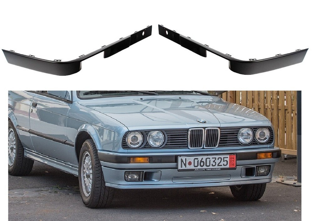 Front Bumper Side Trims Molding set For BMW E30 E30 Coupe 87-94 Late Facelift