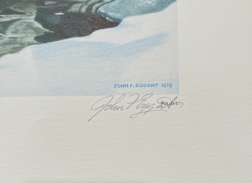 1979 ILLINOIS - State Duck Stamp Print **JOHN EGGERT** with STAMP!