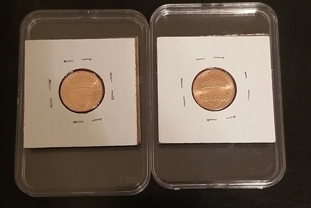 2023 VDB Extra V Lincoln Shield Cent, Two (2), Circulated 1 Cent Error Pennies