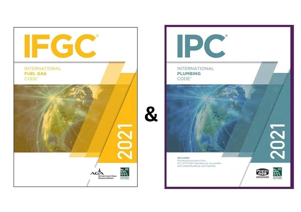 IFGC 2021 and IPC 2021 combo pack Plumbing Code & Fuel gas Code
