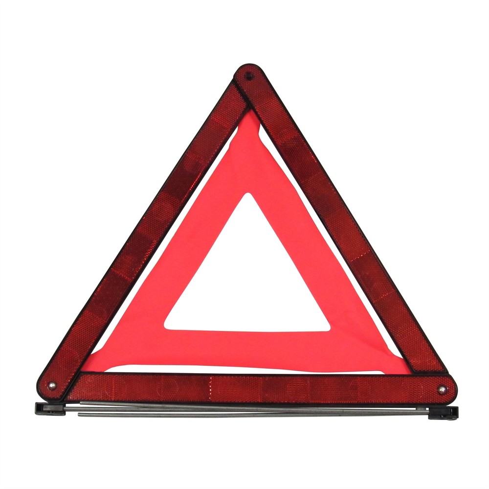 Car Warning Triangle Reflective Hazard Sign x2 (Folding Emergency Breakdown)
