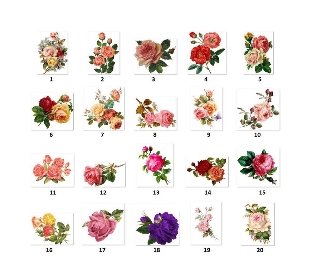 30 Personalized Roses Address labels (R 2)