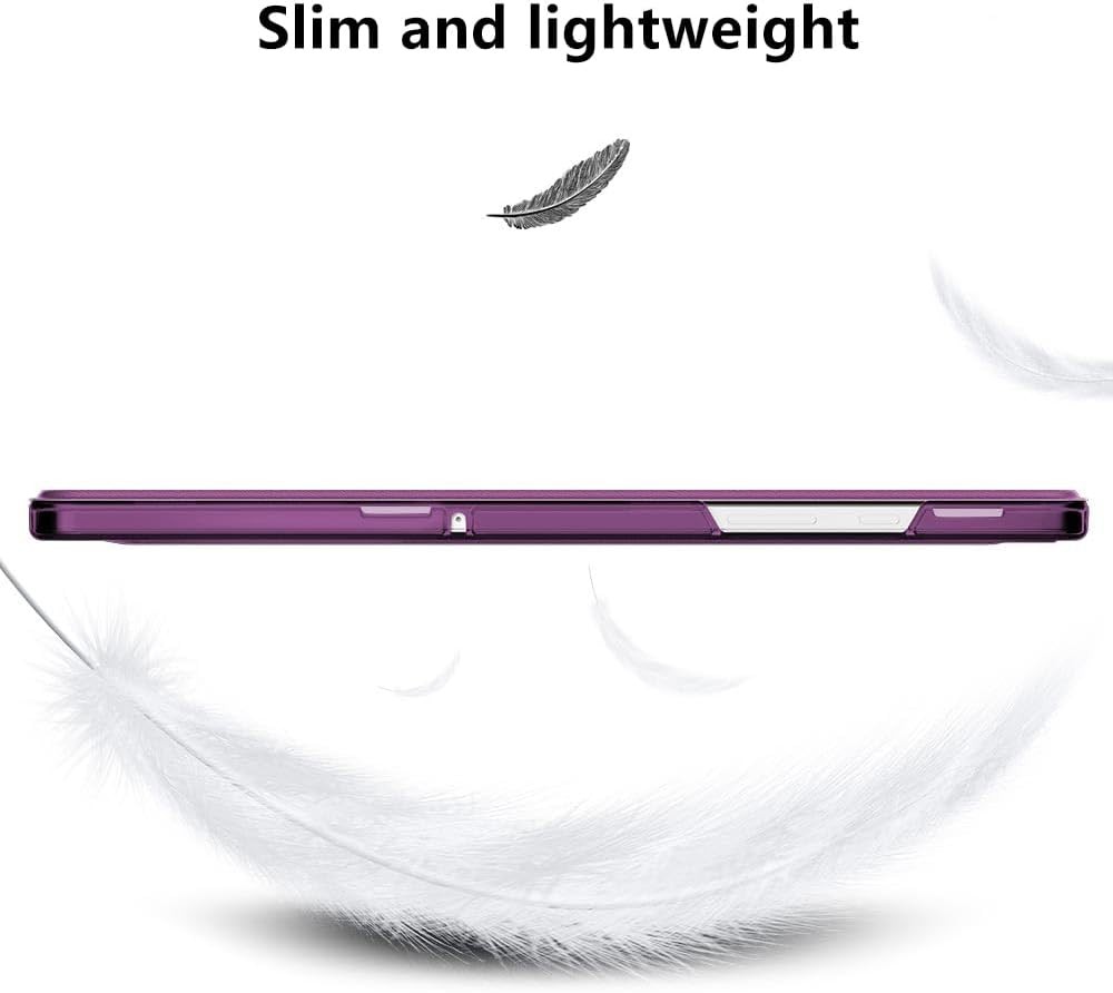 Translucent Back Shell Case for 2023 Galaxy Tab A9 Plus 11 Inch, Slim Stand