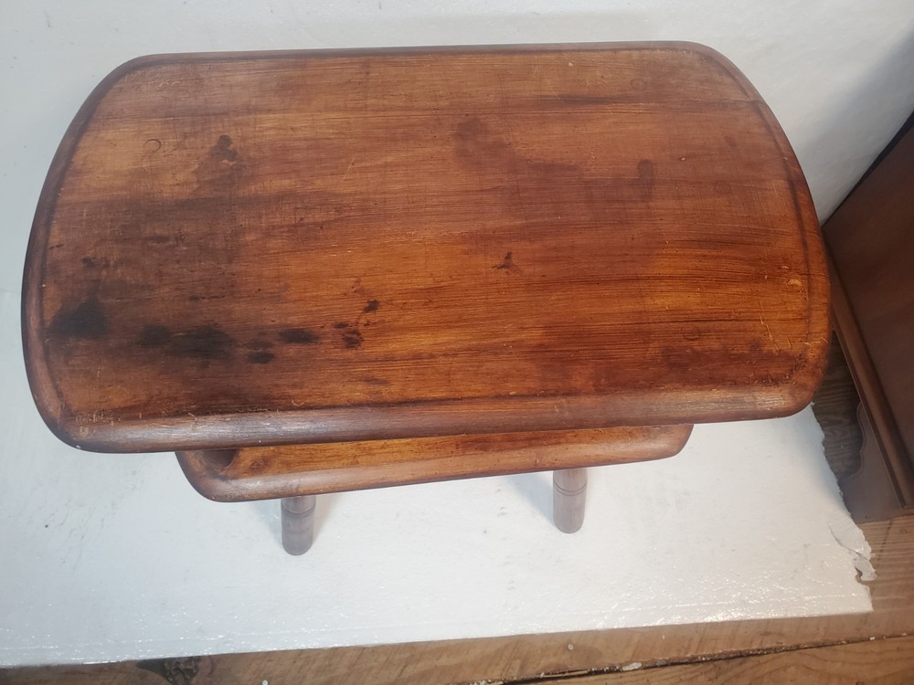 Vintage American Maple 2 Tier Accent Side Table