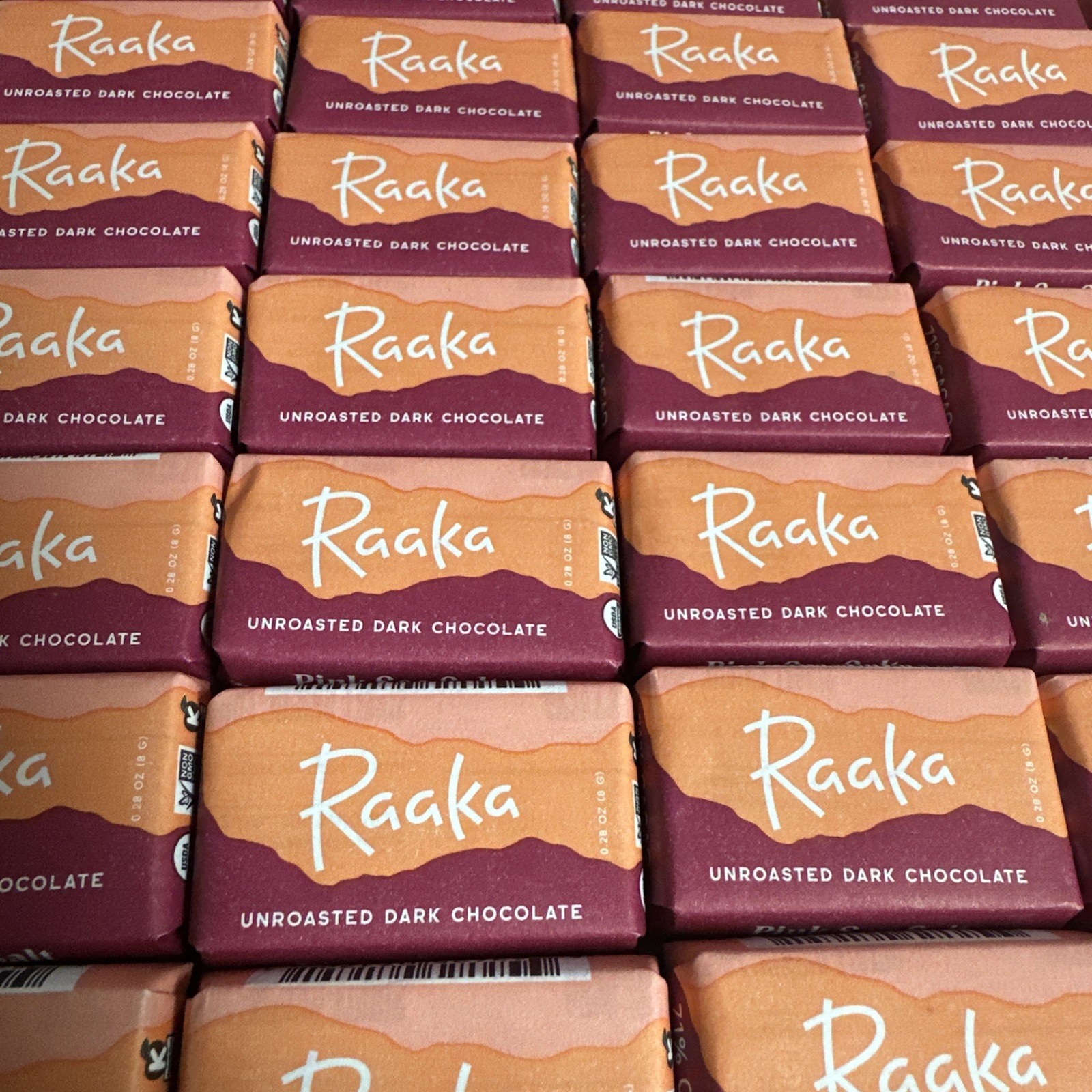 88 Raaka Organic Dark Chocolate 71% Cacao Vegan GF Soy Free 0.28Oz Pink Sea Salt