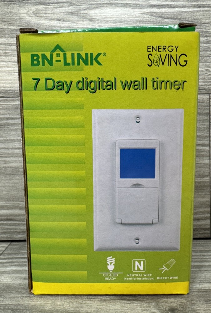 Energy Saving 7 Day Wall Timer by BN-LINK - NEW
