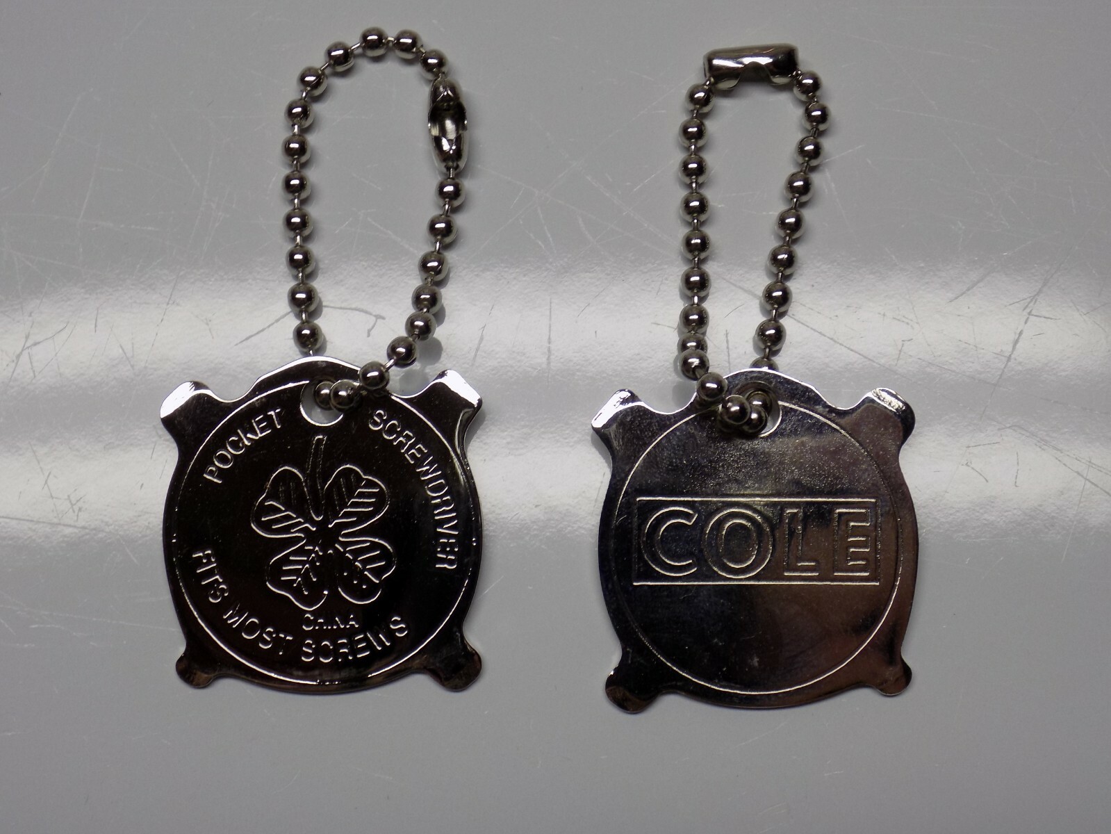 2ct 4-Way COLE Keychain Screwdriver Pocket Tools (4 way four way 4-in-1, 4 in 1)